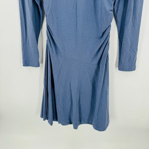 Anthropologie Daily Practice Muted Periwinkle Ruched Mini Dress Size S Small - Picture 6 of 11